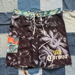 corona 2000s board shorts surf waist 38”
